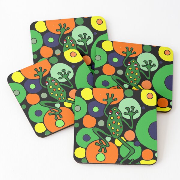 Item preview, Funny Frog and Circle Pattern Abstract designed and sold by Nature's Fancy.