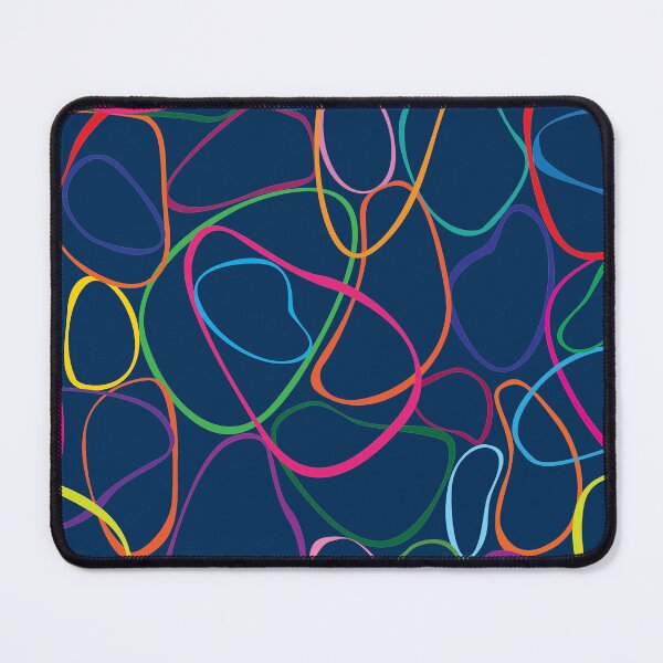 Item preview, Colorful organic shapes on blue designed and sold by GoDesign1.