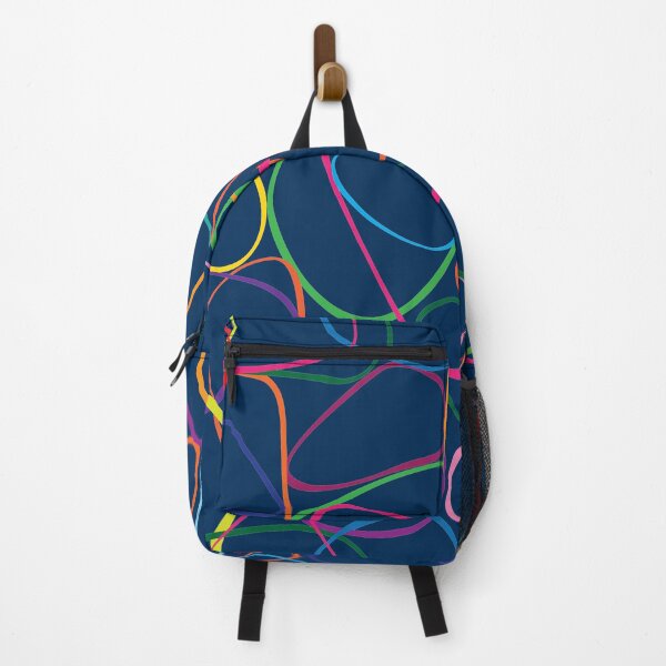 Item preview, Colorful organic shapes on blue designed and sold by GoDesign1.