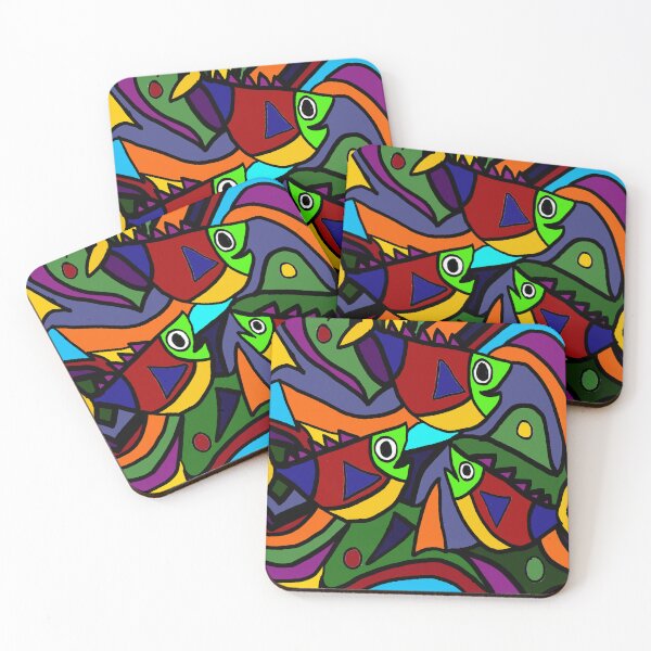 Item preview, Cool Colorful Fish Abstract Art designed and sold by Nature's Fancy.