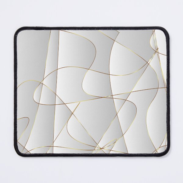 Item preview, Gold abstract lines on a white background designed and sold by GoDesign1.