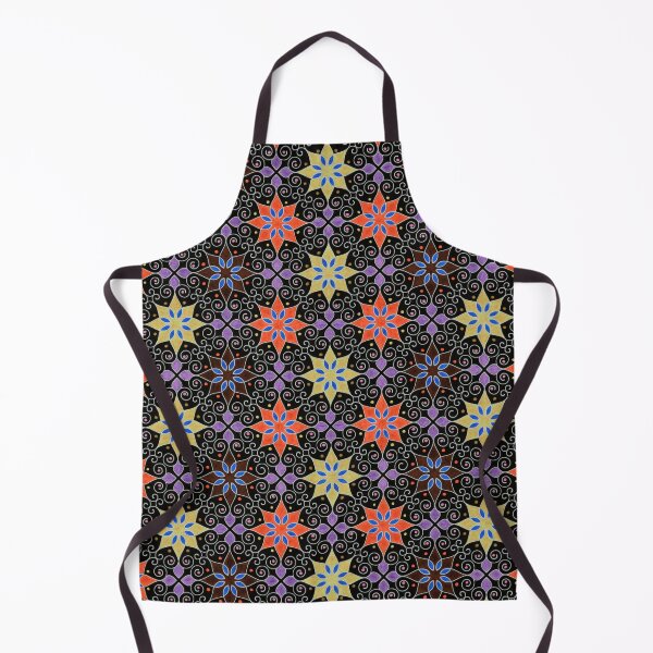 Item preview, Dark but Colorful and Geometrical Star Flowers Design - Detailed Floral or Starry Pattern designed and sold by ckylin.