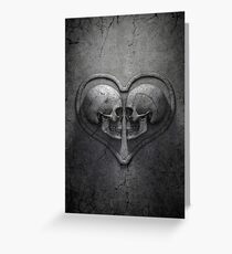 Gothic Skull Heart Greeting Card