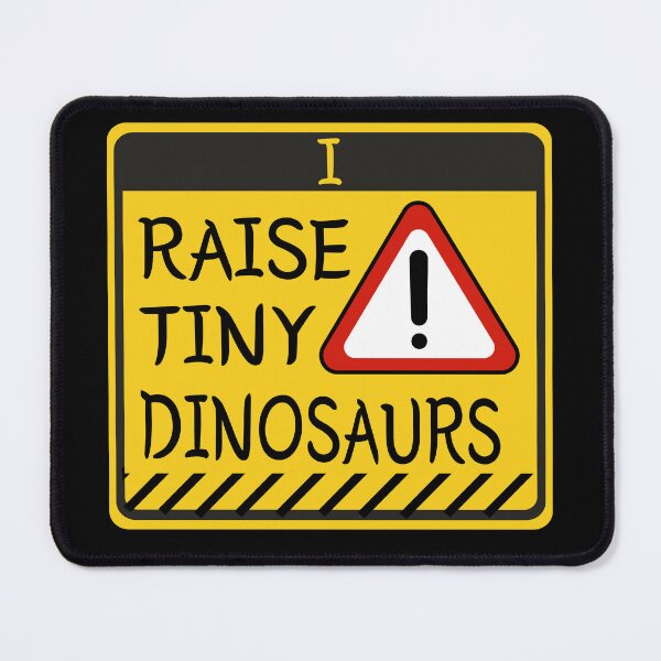 Item preview, Funny Chickens Lover I Raise Tiny Dinosaurs Warning Danger Sign Rooster Owner designed and sold by ghostsanda.