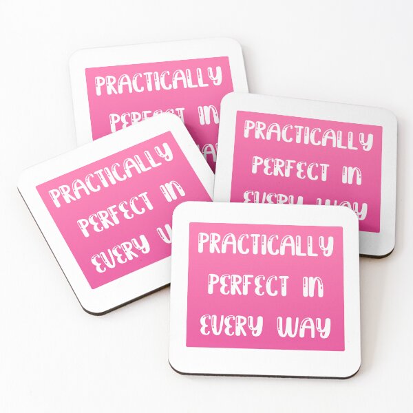 Item preview, Practically Perfect Mary Poppins Quote in Pink designed and sold by pb598.