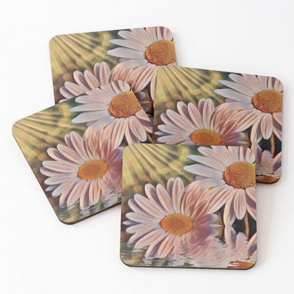 Item preview, Painted Daisies Yellow Abstract designed and sold by HappyLifeCreate.