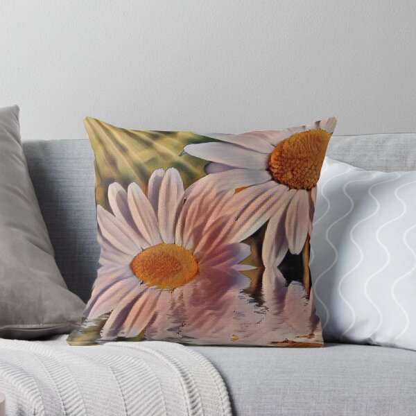 Item preview, Painted Daisies Yellow Abstract designed and sold by HappyLifeCreate.