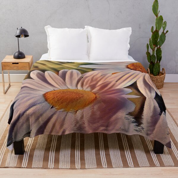 Item preview, Painted Daisies Yellow Abstract designed and sold by HappyLifeCreate.