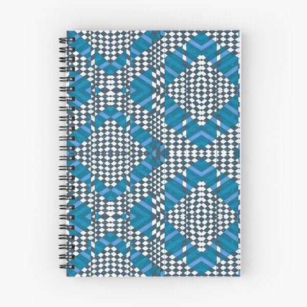 Item preview, Striped and Checkered Blue Experimental Design - Cool Abstract Uneven Pattern designed and sold by ckylin.