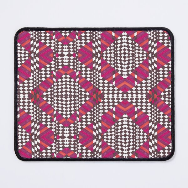 Item preview, Striped and Checkered Orange / Pink Experimental Design - Cool Abstract Uneven Pattern designed and sold by ckylin.