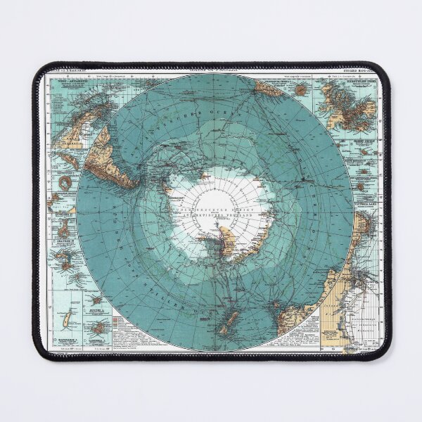 Item preview, Vintage Antarctica Map designed and sold by livianasgifts.