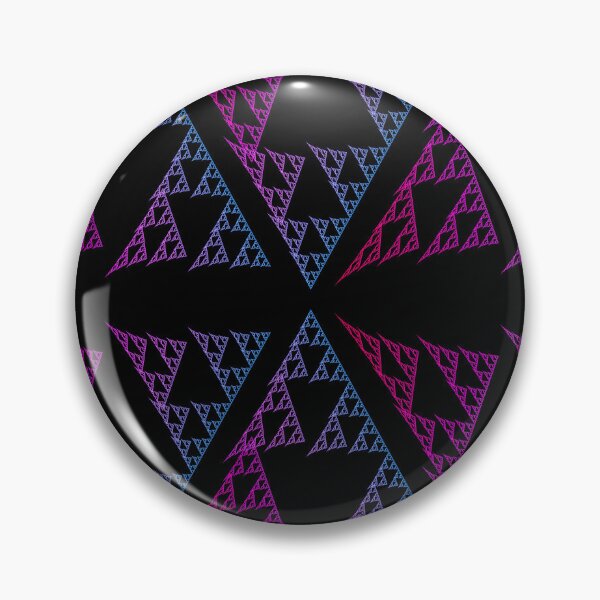 Item preview, Fractal Triangles Geometrical Checkered Gradient - Blue to Purple Geometric Design designed and sold by ckylin.