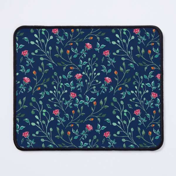 Item preview, Small red budding roses pattern designed and sold by GoDesign1.