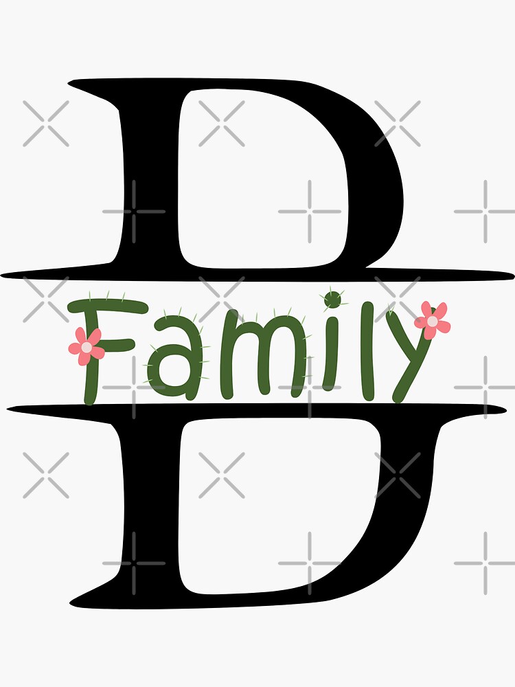 " Letter B, Family Monogram" Sticker By Fashionxj | Redbubble