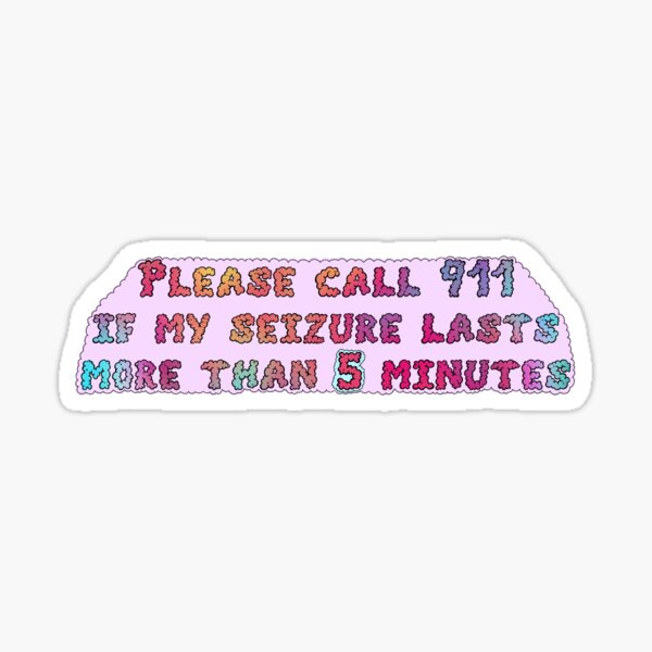 Seizure Alert - Medical Alert Sticker