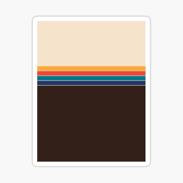 70s Retro Sport Stripes Sticker