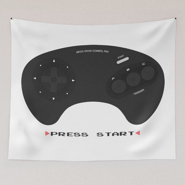 Item preview, Press Start Megadrive (white) designed and sold by animinimal.