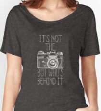 Camera white ink Women's Relaxed Fit T-Shirt