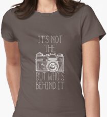 Camera white ink Women's Fitted T-Shirt