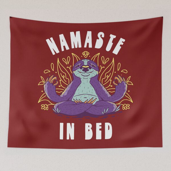 Item preview, Namaste in bed sloth designed and sold by MandVDesigns.