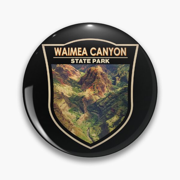 Item preview, Waimea Canyon State Park Hawaii Watercolor Badge designed and sold by KrisSidDesigns.