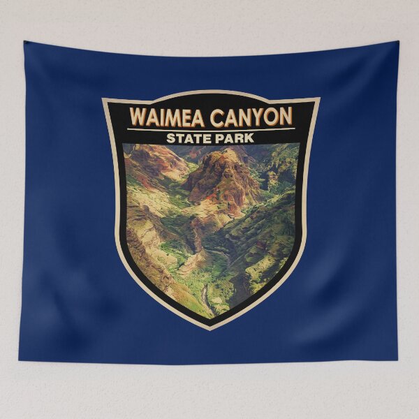 Item preview, Waimea Canyon State Park Hawaii Watercolor Badge designed and sold by KrisSidDesigns.