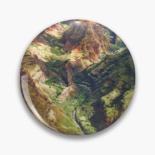 Item preview, Waimea Canyon State Park Hawaii Watercolor Vintage designed and sold by KrisSidDesigns.