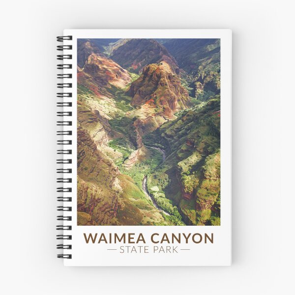 Item preview, Waimea Canyon State Park Hawaii Watercolor Vintage designed and sold by KrisSidDesigns.