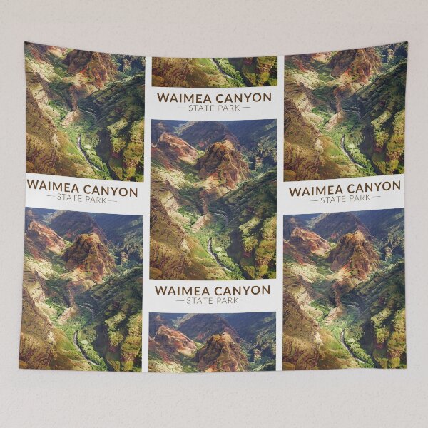 Item preview, Waimea Canyon State Park Hawaii Watercolor Vintage designed and sold by KrisSidDesigns.