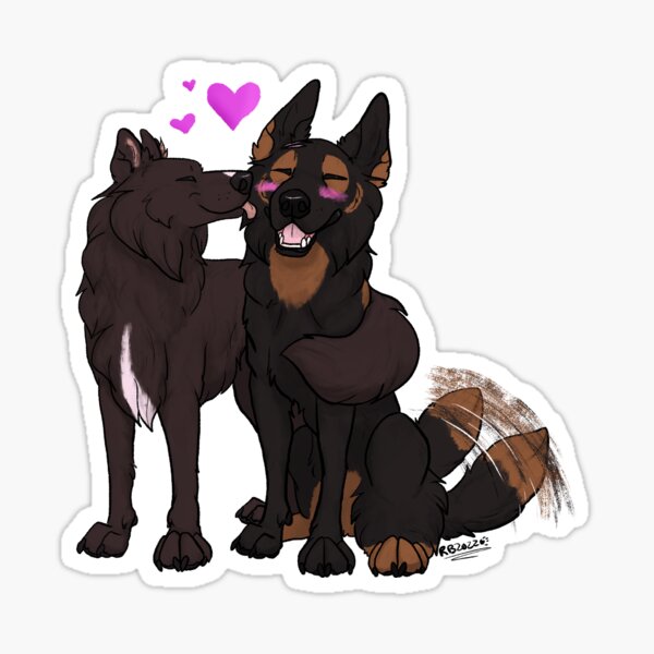 Puppy love - Rosie and Hal Sticker