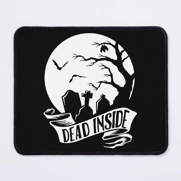 Item preview, Dead Inside Grave Yard, full moon, bats, spooky, horror design designed and sold by Wendy Bazuta.