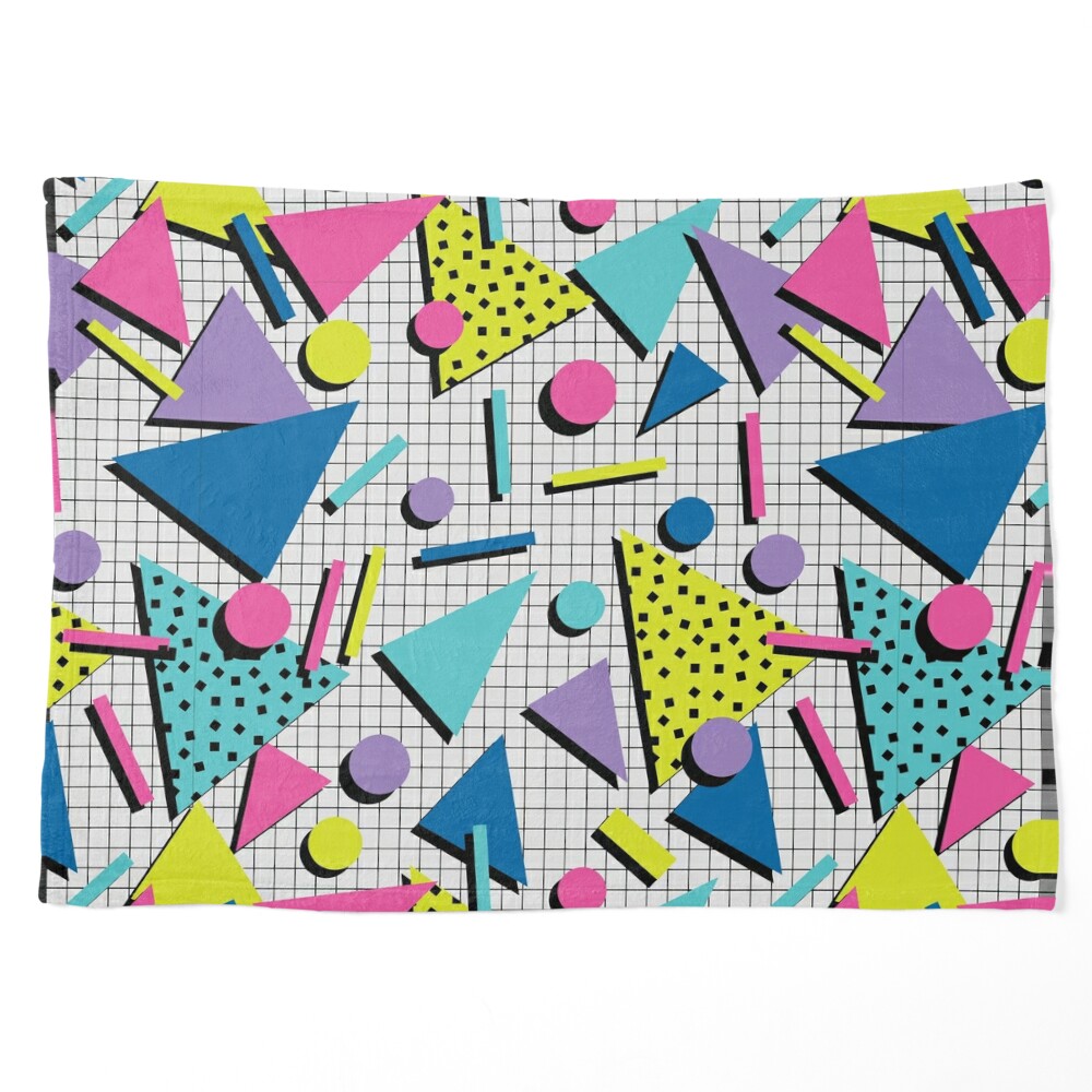 Totally Tubular! Retro 80s Memphis Style Inspired Geometric Print