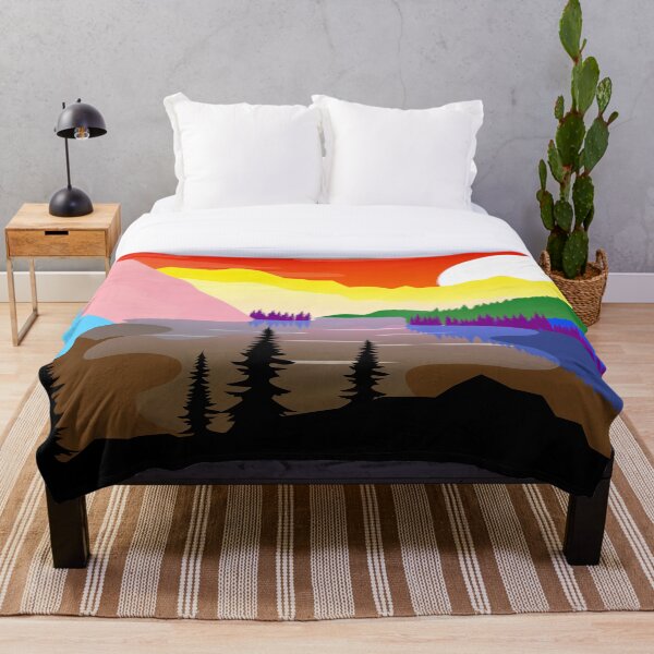 Aperçu de l'œuvre Paysage de fierté LGBTQIA + (variante de drapeau progressif) créée et vendue par Harley Craig.