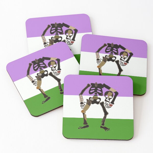 Item preview, Genderqueer Pride - Decapitated Skeleton Flag designed and sold by BeccaPaintmore.