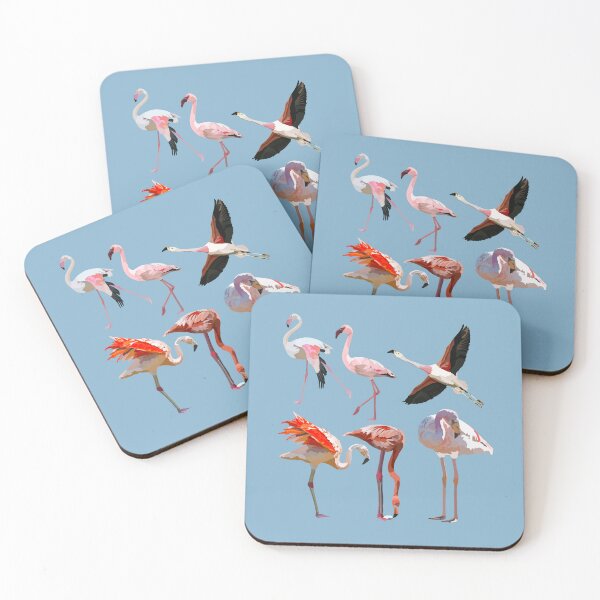 Aperçu de l'œuvre F comme Flamant Rose, Illustration de Flamant Rose – Œuvre d'art gracieuse d'oiseau tropical créée et vendue par PrettylittlepastelUk.