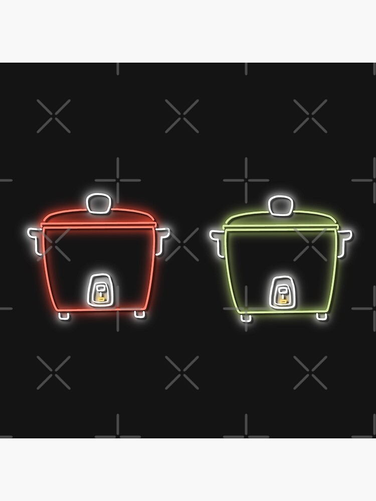 "Taiwan traditional old school rice cooker (neon design)" Poster for