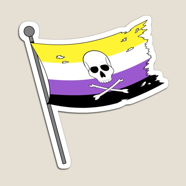 Item preview, Pirate Pride Flag - Nonbinary designed and sold by Panicdote.