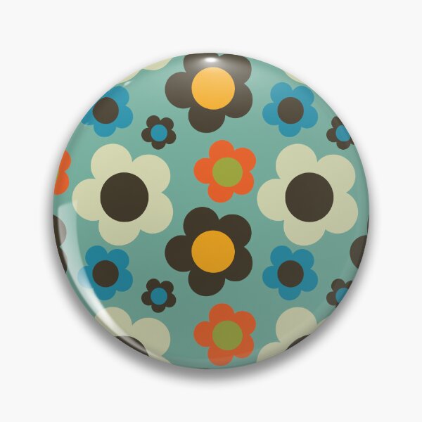 Item preview, bold retro floral blue designed and sold by susycosta.