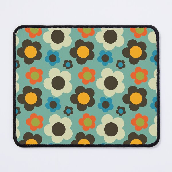 Item preview, bold retro floral blue designed and sold by susycosta.