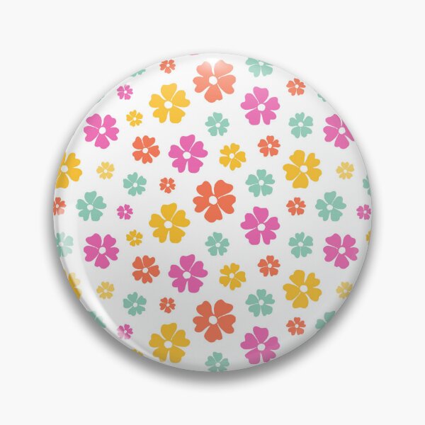 Item preview, Retro Flower Power 1: pink, yellow, blue, and orange, Groovy designed and sold by Becky Hunter.