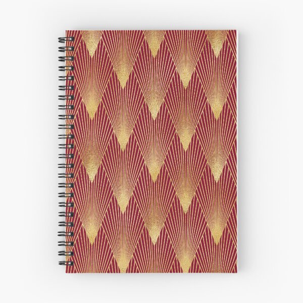 Item preview, Art deco golden beams design pattern on burgundy background designed and sold by Becky Hunter.