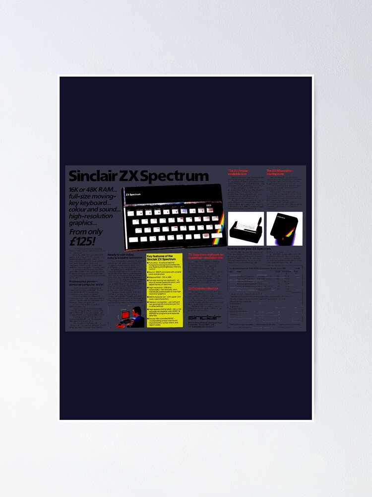 Sinclair 'ZX spectrum' advert.