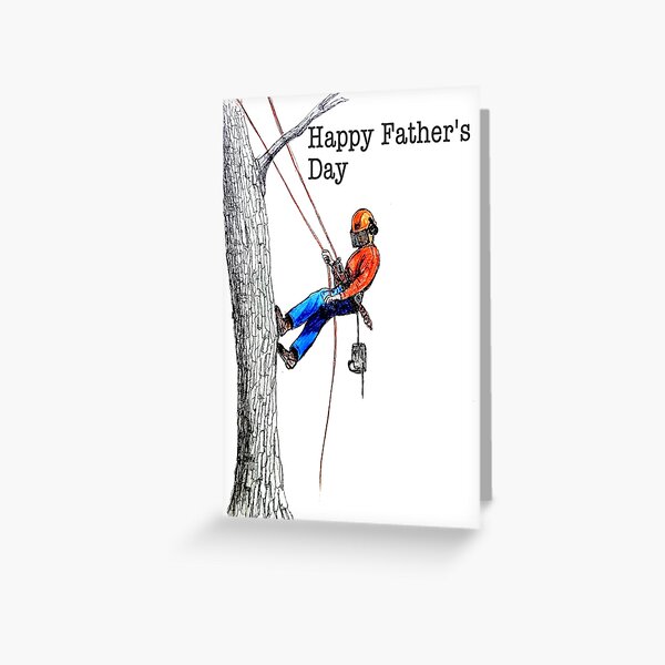 Item preview, Father's day card Arborist Chainsaw Tree Surgeon Gift, designed and sold by Gordon Lavender.
