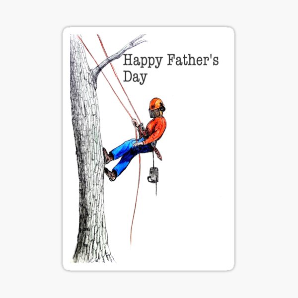 Item preview, Father's day card Arborist Chainsaw Tree Surgeon Gift, designed and sold by Gordon Lavender.
