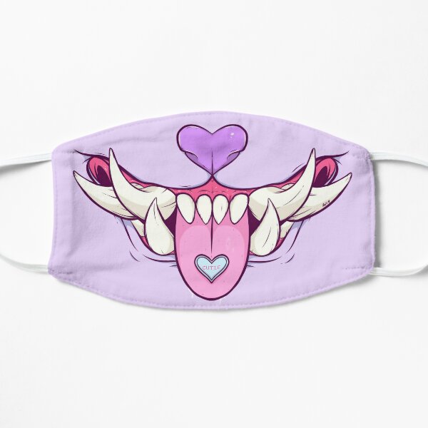 Sweet tooth Oni mask berry Flat Mask