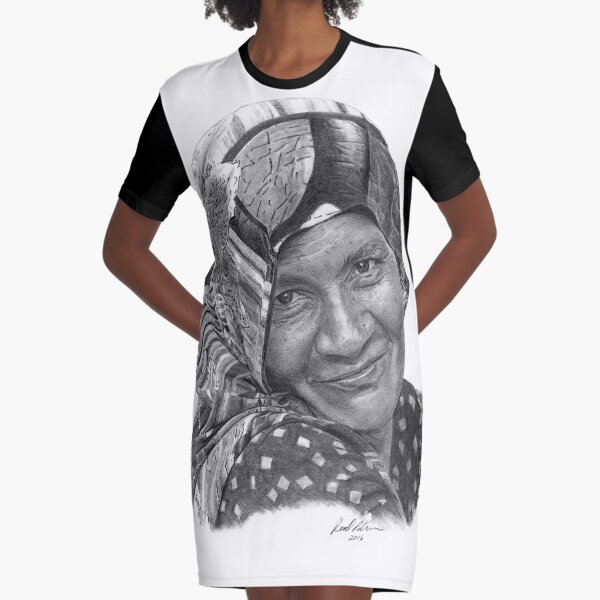 Elderly woman - Smile - Wisdom Graphic T-Shirt Dress