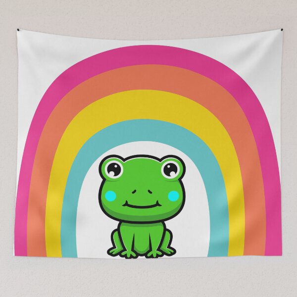 Item preview, Keppe the Adorable Frog with a Bright Rainbow. designed and sold by Krysnya.