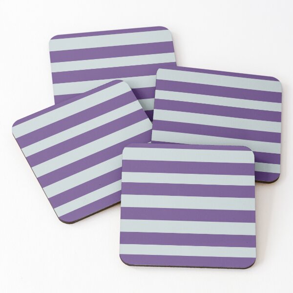 Item preview, Royal Purple and Chilling Ice Flow Colors in Horizontal Stripes designed and sold by NECHSTORE.