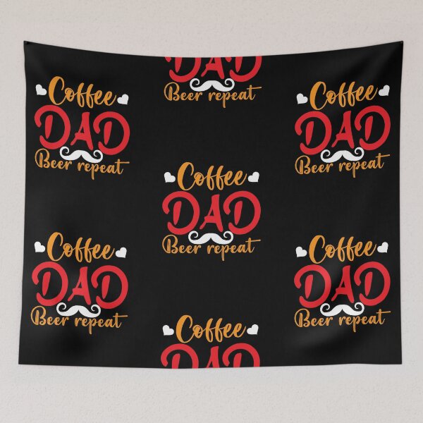 Item preview, coffee dad beer repeat designed and sold by earth wings.
