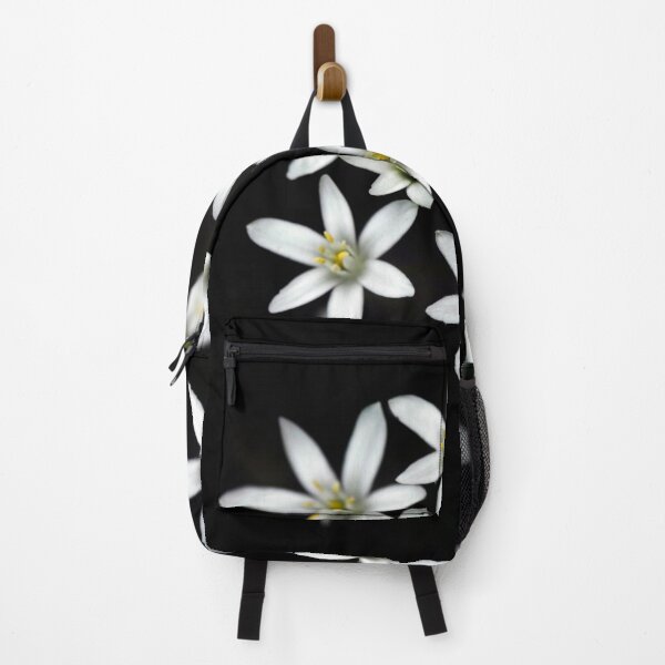 Item preview, White flowers on black background designed and sold by olena2552.